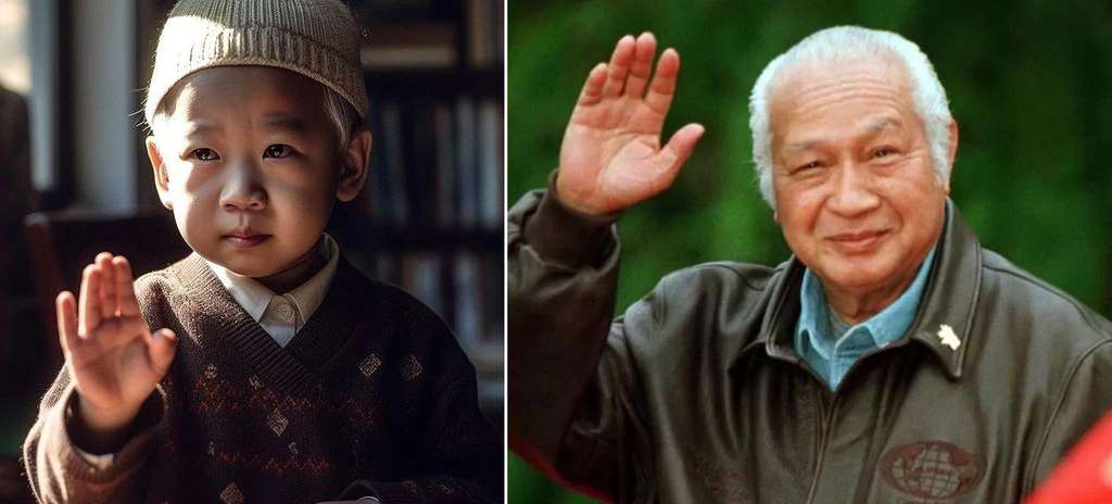 Potret wajah Presiden Indonesia versi anak-anak.