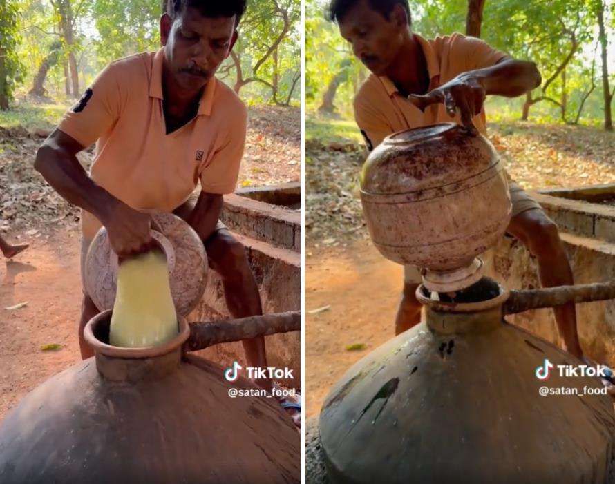 Proses pembuatan minuman fermentasi ala India yang bikin mual.