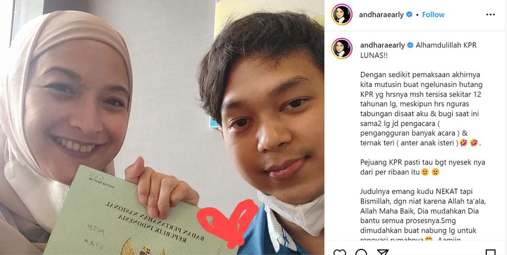 Andhara Early dan suami
