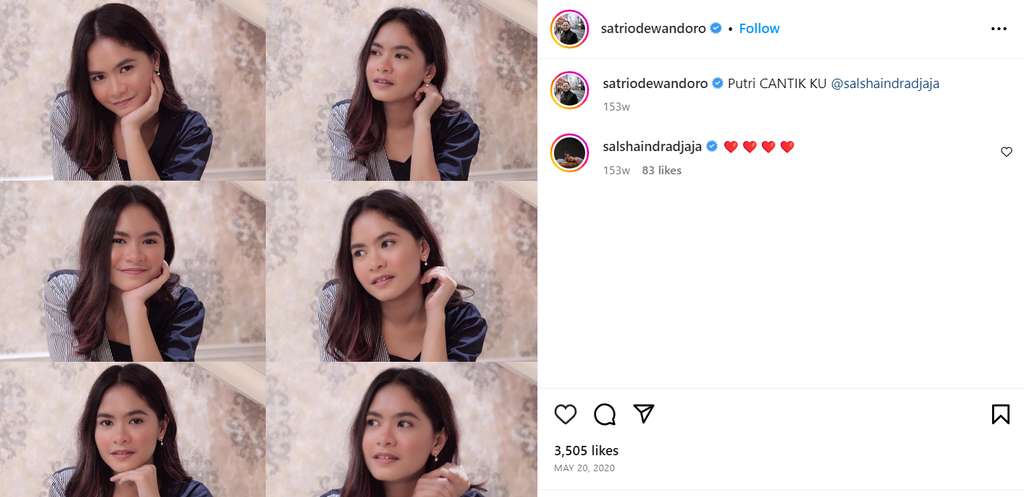 Potret Kedekatan Satrio Dewandono dan Salshadilla