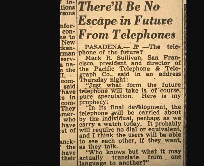 Cuplikan artikel soal ramalan kemunculan smartphone tahun 1953.