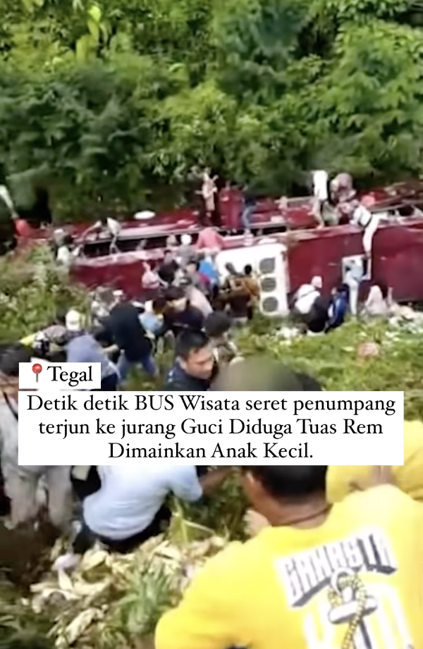 Kecelakaan Bus di Tegal