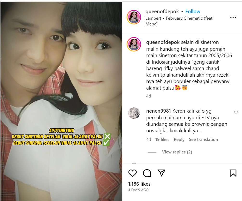 Potret Ayu Ting Ting main FTV