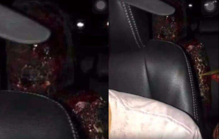 Penampakan sosok seram seperti korban kebakaran.