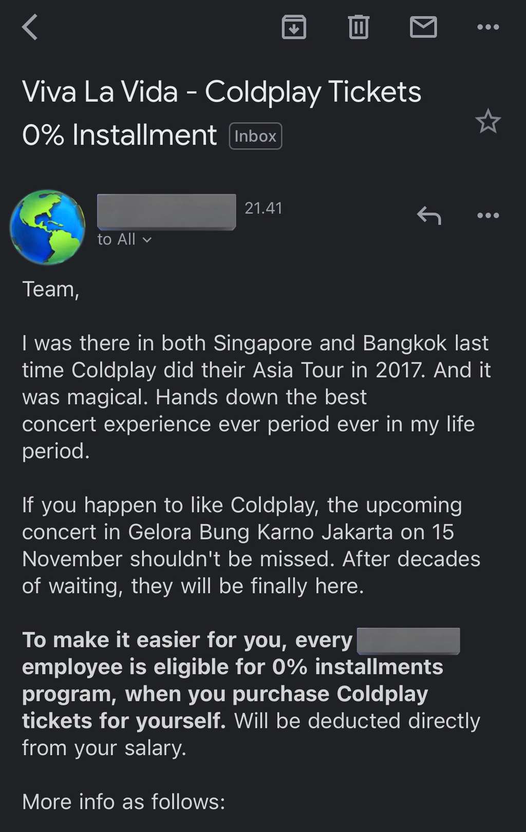 Viral Perusahaan Kasih Pinjaman Tanpa Bunga Untuk Pegawainya Nonton Konser Coldplay