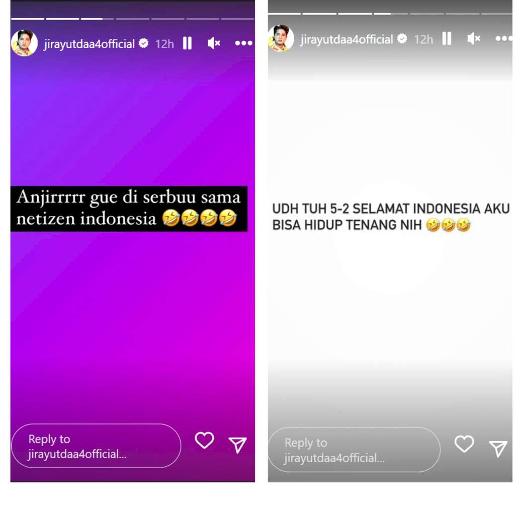 Jirayut diserbu netizen Indonesia