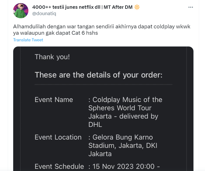 war tiket coldplay