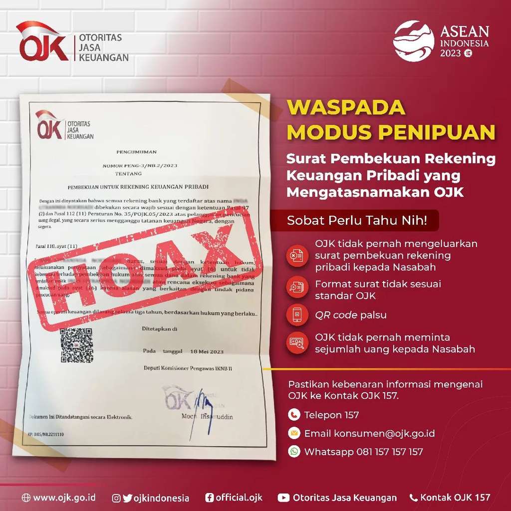 surat penipuan catut ojk