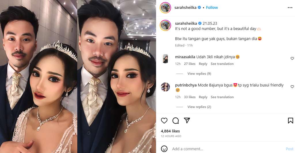 Sarah Sheilka menikah lagi