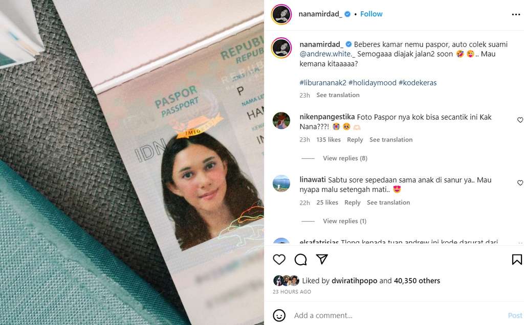 Unggahan Nana Mirdad