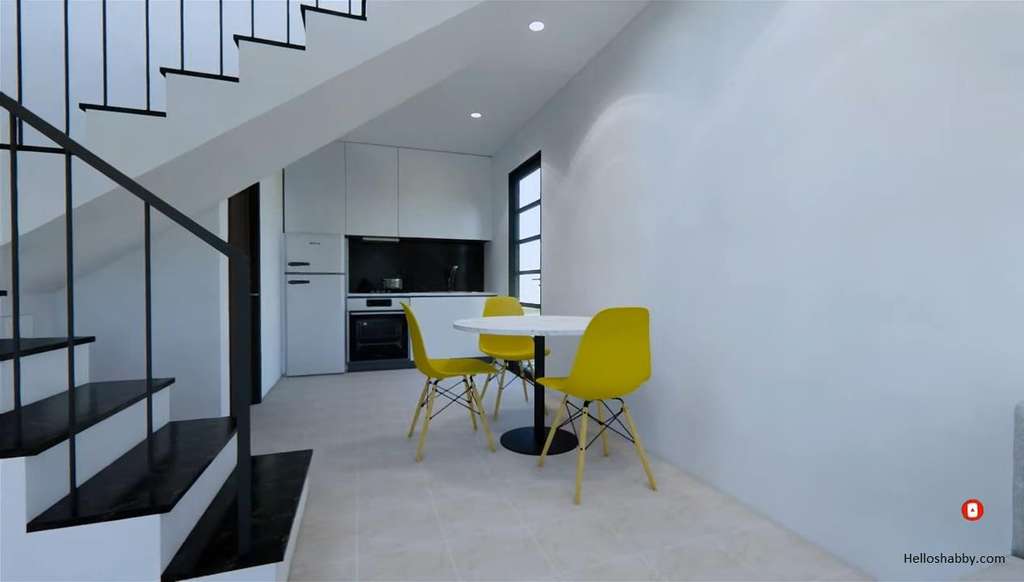 Desain rumah mungil di lahan sempit.