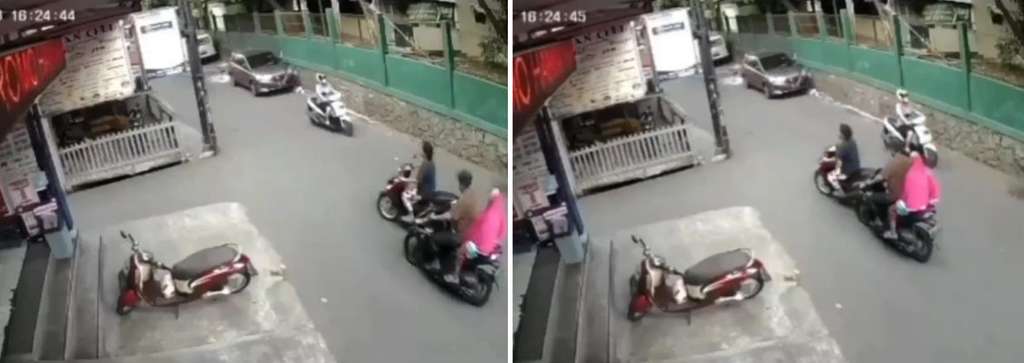 Motor hilang masuk gorong-gorong.