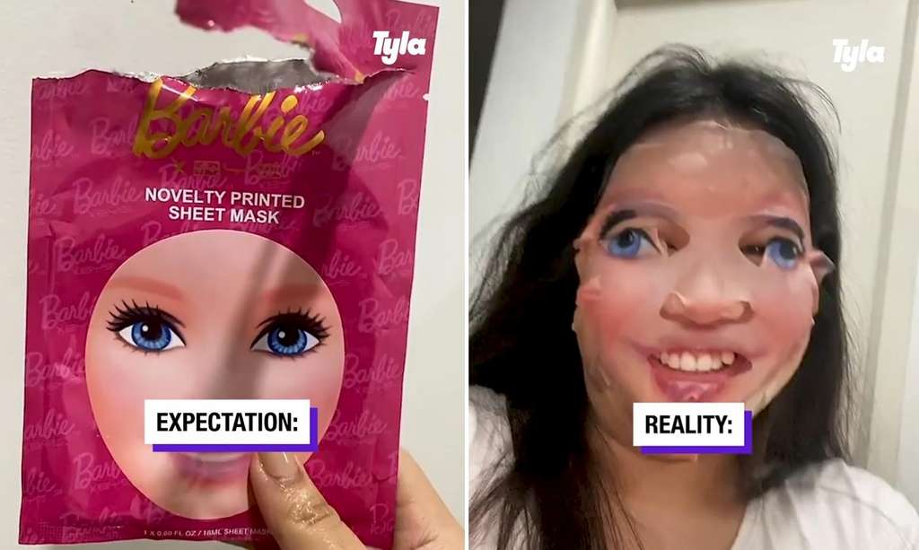 Topeng Barbie menakutkan.
