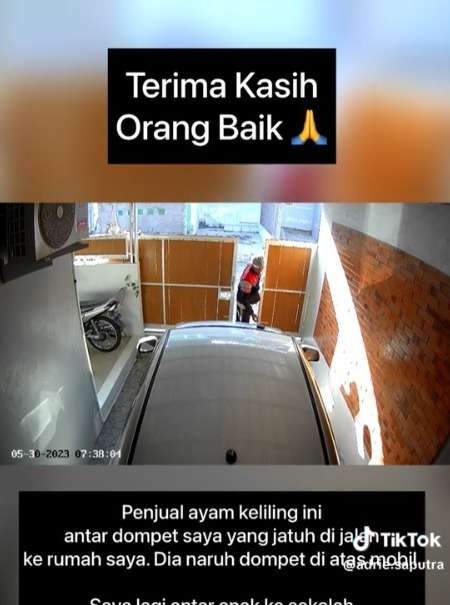 Ketulusan Hati Penjual Ayam Kembalikan Dompet yang Jatuh Menolak Diberi Imbalan, Bikin Warganet Salut