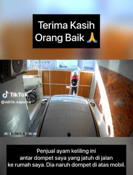 Ketulusan Hati Penjual Ayam Kembalikan Dompet yang Jatuh Menolak Diberi Imbalan, Bikin Warganet Salut