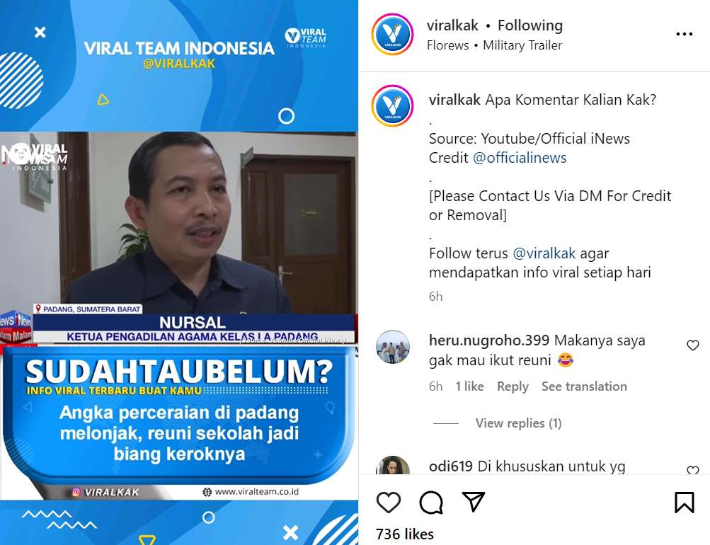Ketua Pengadilan Agama Kelas I A Padang, Nursal