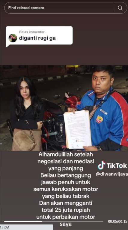 Motor Ninja Hampir Jadi Ayam Geprek Ditabrak Mobil, Pelaku Hampir Kabur Pas Diperiksa Bikin Terkejut