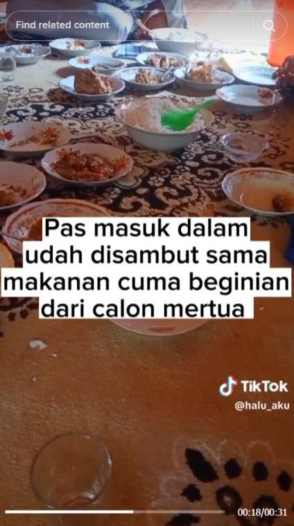 Diundang Calon Mertua, Wanita ini Pulang Duluan Karena Menu Makanan yang Sederhana dan Tak Bergizi