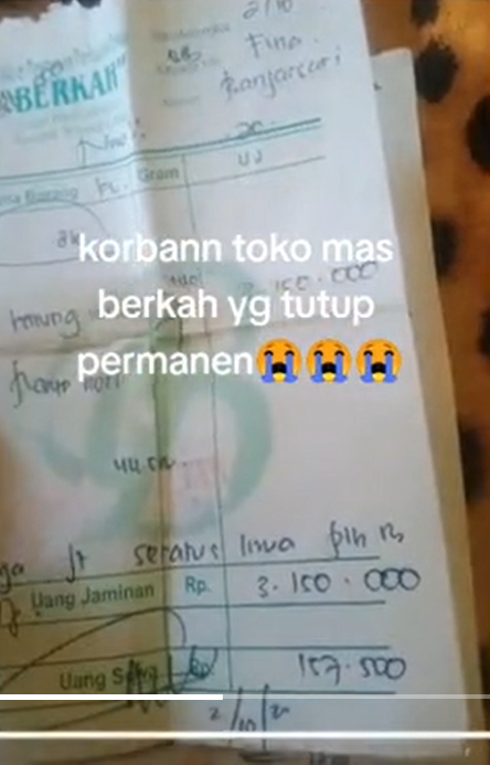 toko emas bangkrut