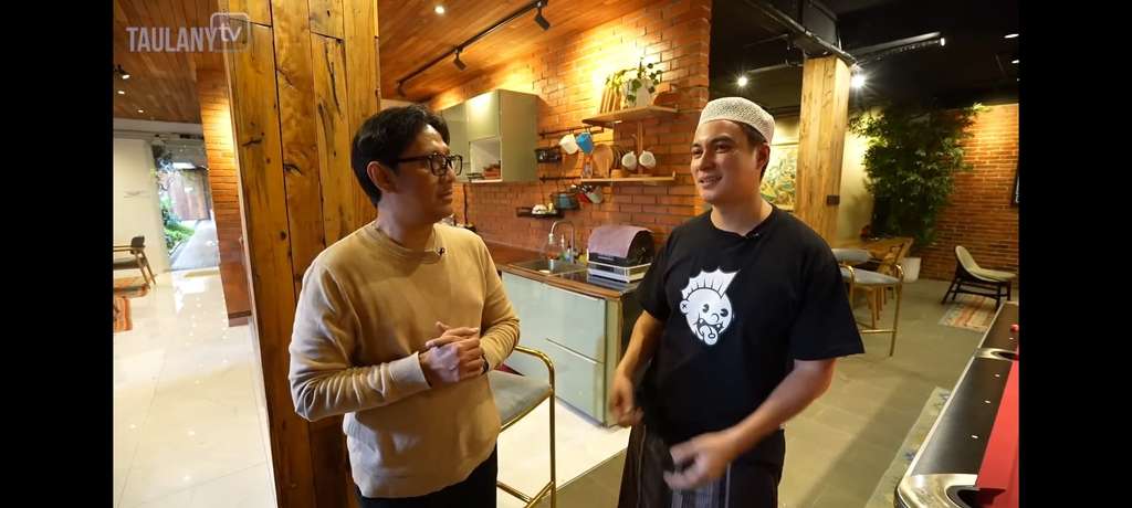 Potret waterboom di kantor Baim Wong