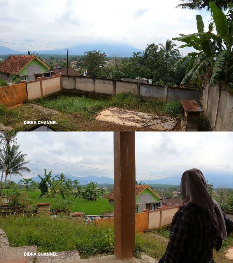 Penampakan rumah megah dan mewah milik penjual gorengan di desa.