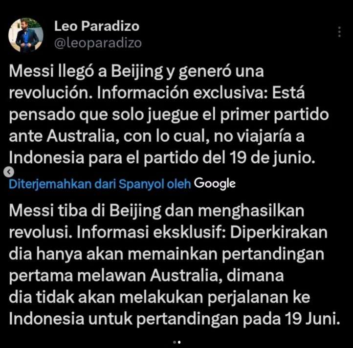 Heboh Kabar Messi Batal Main di Indonesia, Disebut ini Penyebabnya
