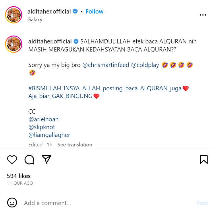 komntar Adli Taher soal tiket konser