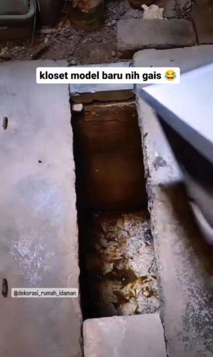 WC jongkok model baru yang unik.
