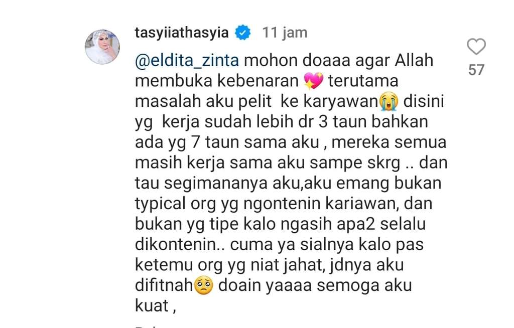 Jawaban Tasyo soal dirinya pelit ke karyawan