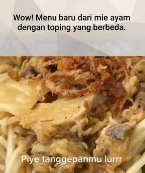 Mie ayam bonus belatung.