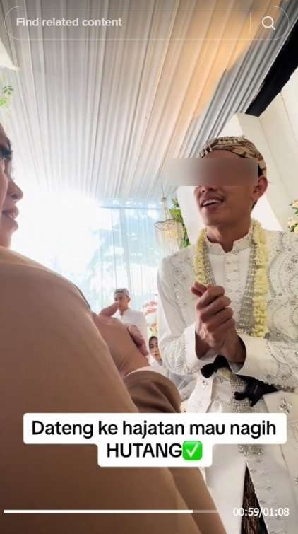 Viral Tamu Datang Kondangan Buat Nagih Utang ke Pengantin, Ekspresi Bahagianya Langsung Berubah
