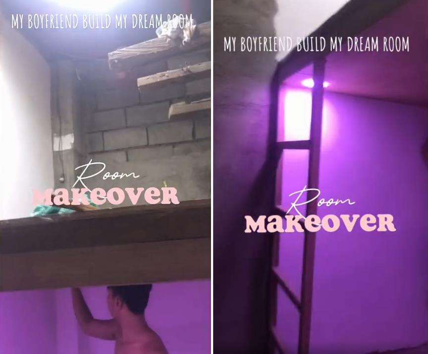 Transformasi kamar tidur sempit jadi luas dengan konsep split level.