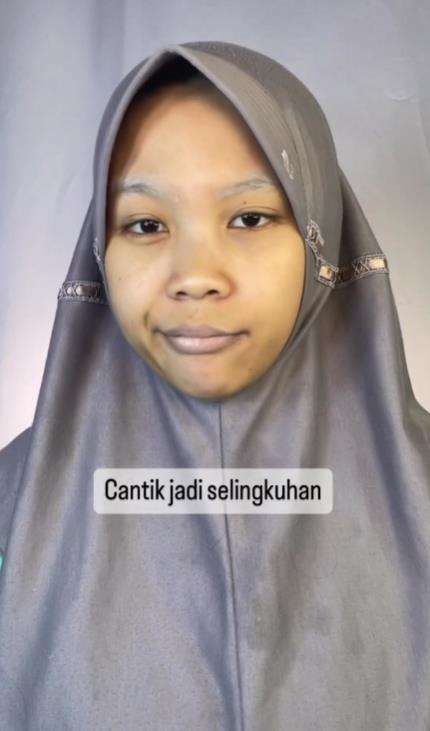 Transformasi makeup dari cupu jadi cantik maksimal.