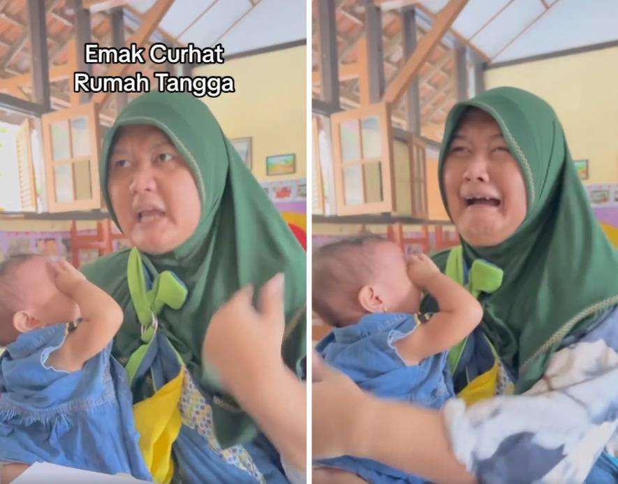 Parodi gaya dan sikap emak-emak ketika pembagian rapor di kelas.