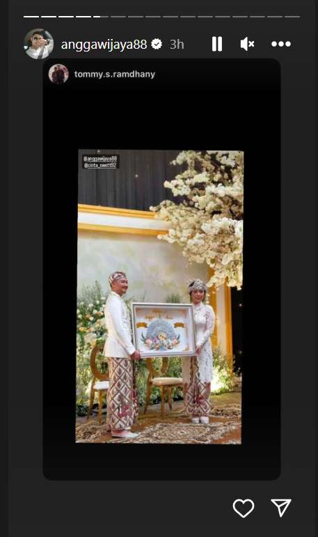 Potret pernikahan Angga Wijaya dan istrinya Anna