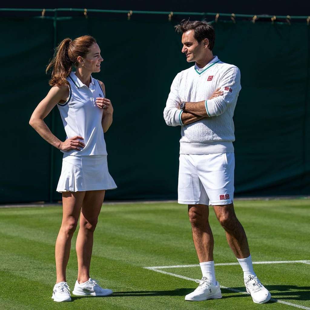 Kate Middleton dan Roger Federer