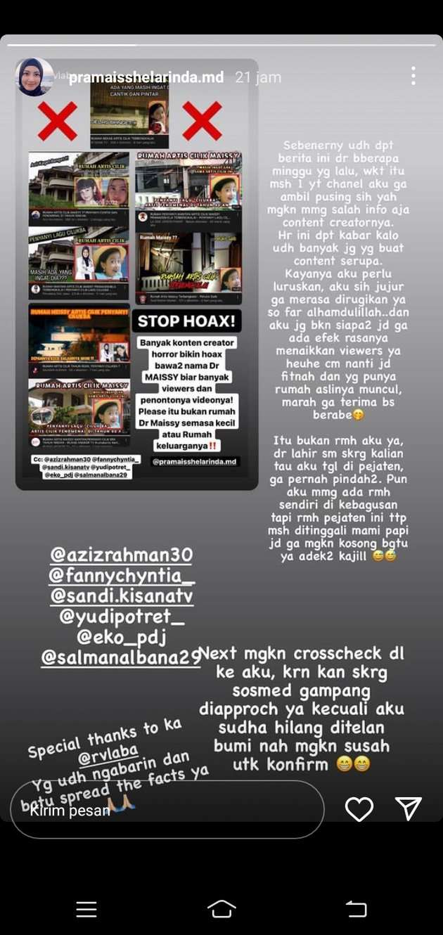 Klarifikasi Tegas Dari Maissy