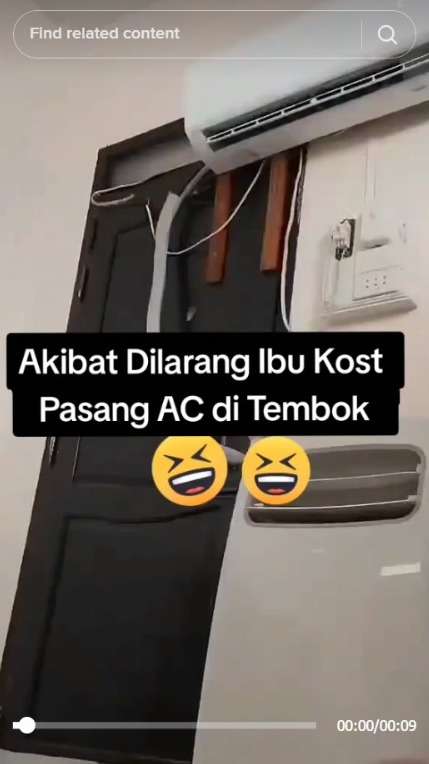 Diluar Nalar! Cara Pria ini Pasang AC di Kamar Kosnya Bikin Tamu yang Masuk Kebingungan