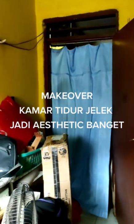 Makeover kamar kumuh dan jorok jadi cantik estetik.