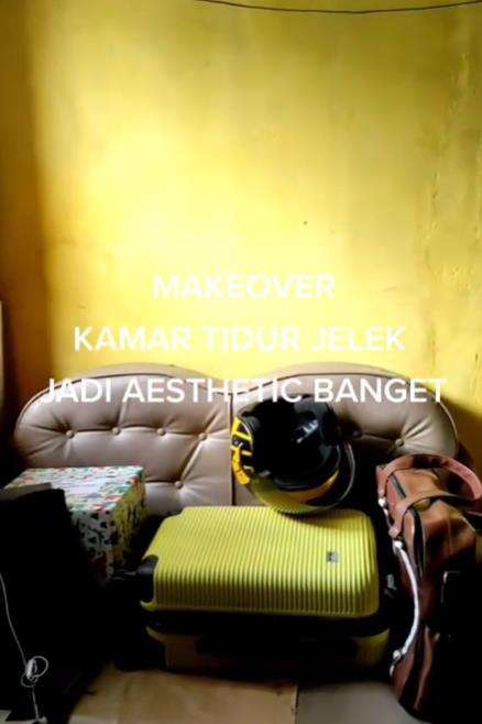 Makeover kamar kumuh dan jorok jadi cantik estetik.