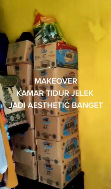Makeover kamar kumuh dan jorok jadi cantik estetik.