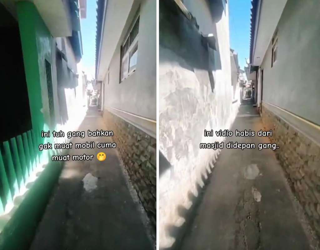 Rumah tua di gang sempit tapi terasa adem dan lega.