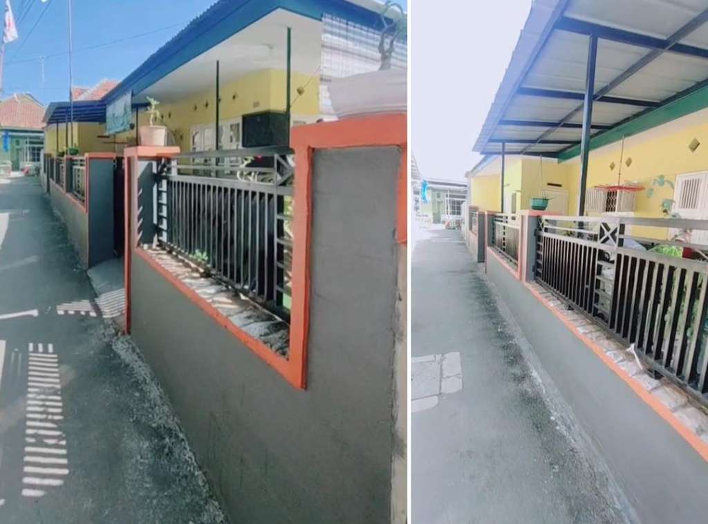 Rumah tua di gang sempit tapi terasa adem dan lega.
