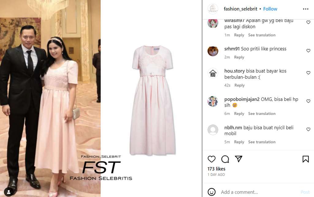 Harga gaun Annisa Pohan