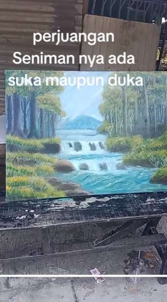 Cerita Pilu Seniman Lukis, Pesanan Tak Jadi Dibeli Padahal Sudah Rampung, Cuma Dibayar Ongkos Catnya Saja
