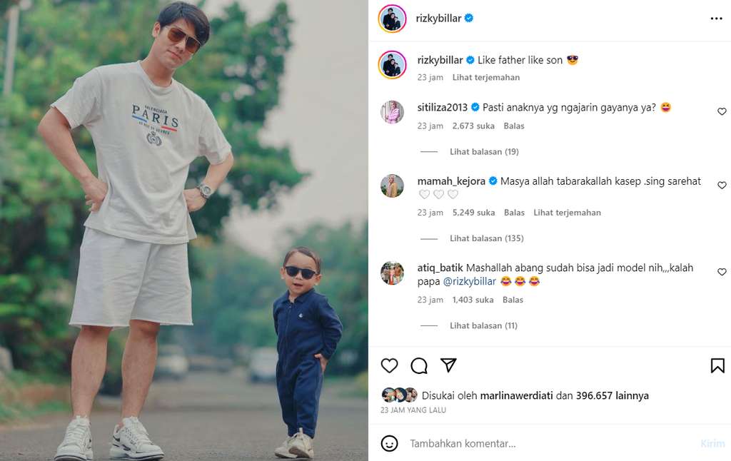 Rizky Billar dan baby L