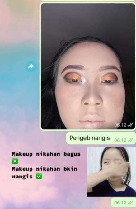 Salah pilih MUA pas acara unduh mantu.