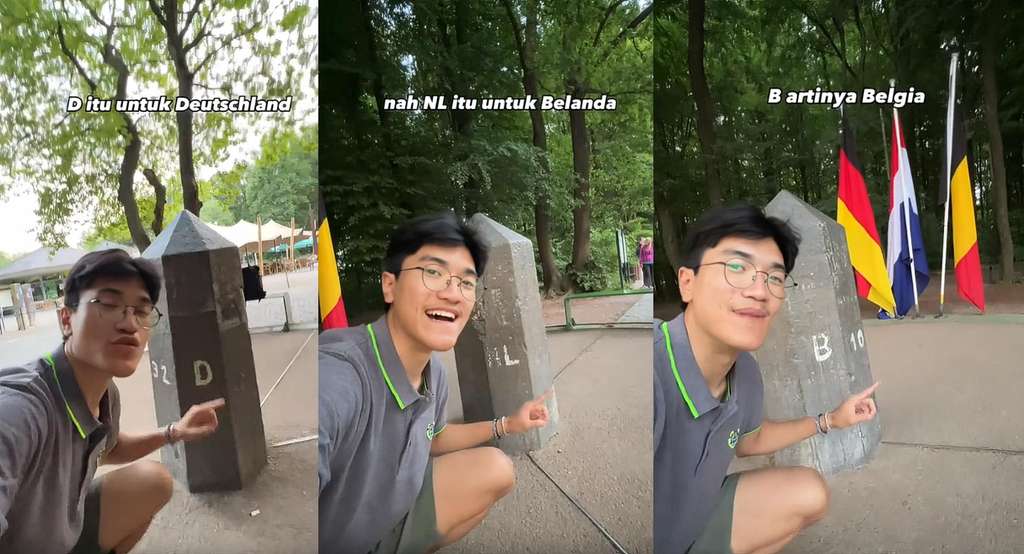 Berada di tiga negara Eropa sekaligus.