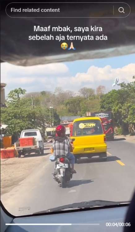 Cuma Pakai Sandal saat Motoran, Cara Berlindung dari Panas Matahari Wanita ini Ternyata Dilakukan Banyak Orang