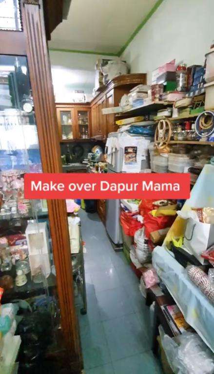 Makeover dapur semrawut dan berantakan jadi cantik estetik.